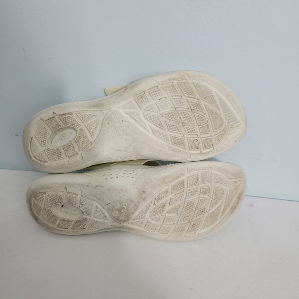 Crocs Literide 360 Cream Sandals Size 9  31026-2857 - Picture 4 of 6